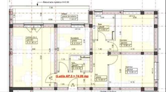 Apartament cu 3 camere, 74mp, zona Giroc