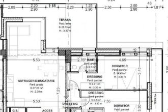 Apartament 3 camere, 93,5 mp, terasa 32,5 mp, zona centrala