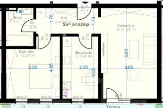 Apartament cu 2 camere semidecomandat in Aradului