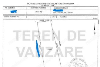 ZONA CAP TULCEA-TEREN INTRAVILAN , 3000 MP