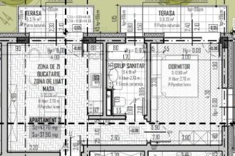 Apartament 2 camere, 38mp, bloc nou, zona Regal, Baciu