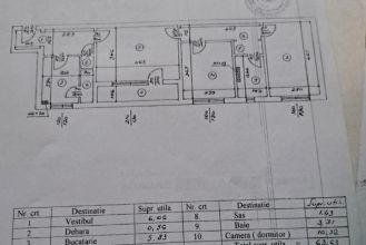 Apartament cu 3 camere semidecomandat in Militari