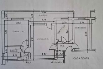 Apartament cu 3 camere semidecomandat in City Park Mall