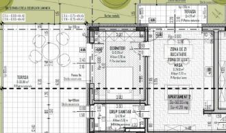 Apartament 2 camere, 41mp, terasa 34mp, bloc nou, zona Regal