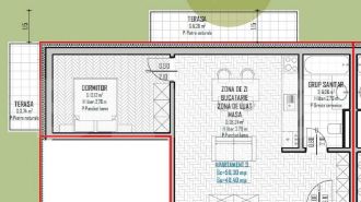 Apartament 2 camere, 46mp, bloc nou, zona Regal, Baciu