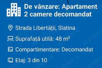 Apartament Slatina 2camere decomandat