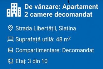 Apartament cu 2 camere decomandat in Ultracentral