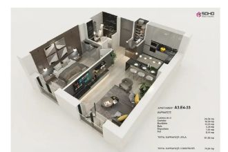 Apartament cu 2 camere semidecomandat in Harmanului