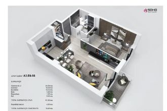 Apartament cu 2 camere semidecomandat in Harmanului