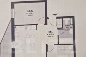 Apartament cu 3 camere semidecomandat, mobilat in Floresti