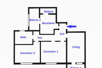 Apartament cu 3 camere decomandat in Central