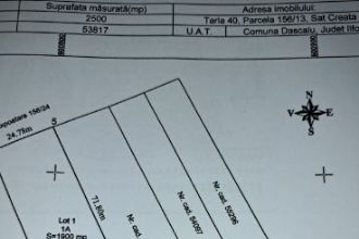 600 mp teren intravilan imprejmuit, Dascălu-Creața