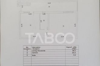 Apartament 2 camere decomandat 73 mp utili + terasa 28 mp no