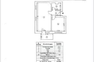 Apartament cu 2 camere nedecomandat in Lujerului