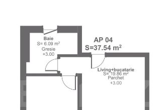 Apartament cu 2 camere semidecomandat in Giroc