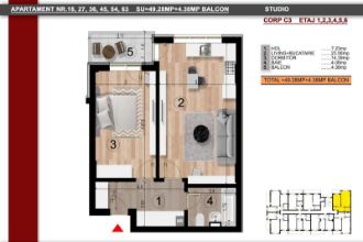Apartament cu 2 camere nedecomandat in Berceni