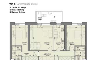Apartament cu 3 camere decomandat in Aviatiei