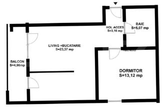 Apartament cu 2 camere semidecomandat in Giroc
