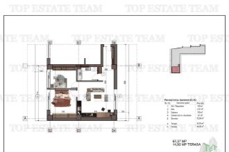 Apartament cu 2 camere semidecomandat in 1 Decembrie 1918