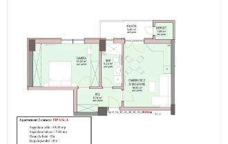 Apartament cu 2 camere decomandat in Mihai Viteazul