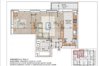 Apartament cu 2 camere semidecomandat in Theodor Pallady