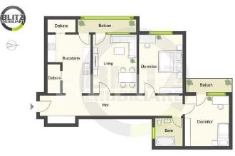 Apartament 3 camere, 72 mp, etaj intermediar, finisat, zona Big!