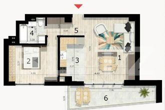 Apartament 2 camere, 88 mp, Ansamblu Rezidential