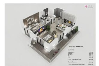 Apartament cu 2 camere semidecomandat in Harmanului