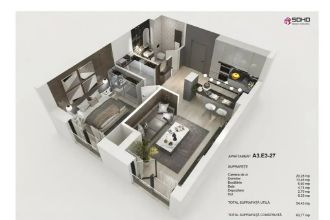 Apartament cu 2 camere semidecomandat in Harmanului