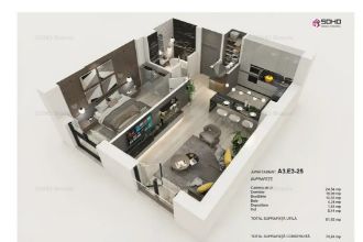 Apartament 2 camere, 62 utili, se accepta credit!