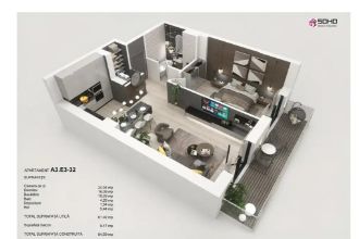 Apartament cu 2 camere semidecomandat in Harmanului