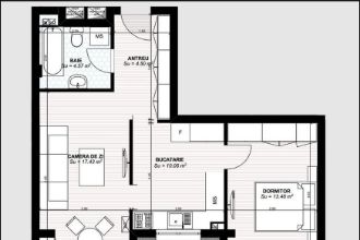 Apartament cu 2 camere in Ultracentral