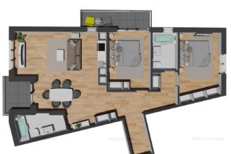 Apartament de 3 camere semifinisat, 87,89 mp, zona VIVO