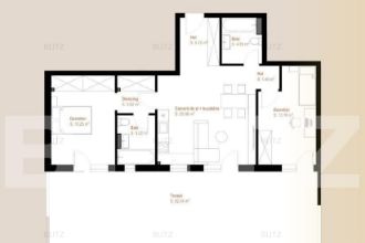 Apartament 3 camere decomandate, 74,96 mp + terasa 82,04 mp, zona Vivo