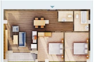 Apartament cu 3 camere semidecomandat in Calea Moldovei