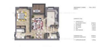 Cod P4404 - Apartament 2 camere LUX - Imobil 2022 - Polona