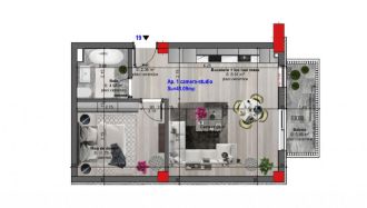 Apartament cu 2 camere semifinisat in zona LIDL