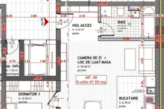 Apartament cu 2 camere semidecomandat in Floresti