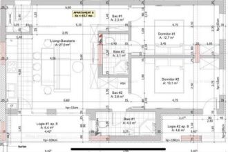 Apartament de 3 camere, 66 mp, etaj intermediar , garaj, zona Catanelor