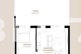 Apartament 2 camere, 50,02 mp + terasa 48,79 mp, zona exclusivista...