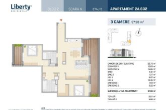 Apartament cu 3 camere semidecomandat in Semicentral