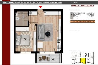 Apartament tip STUDIO , Metrou Berceni