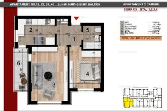 Apartament 2 camere decomandat, bloc nou, metrou Berceni