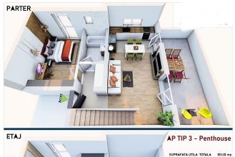 Apartament cu 3 camere decomandat in Sanpetru