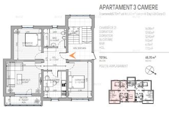 Apartament 3 camere Schitul Duca, rate direct la dezvoltator