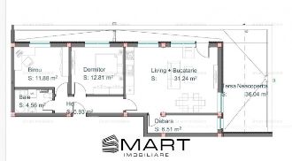 Penthouse 73mp cu terasa 36mp strada Doamna Stanca