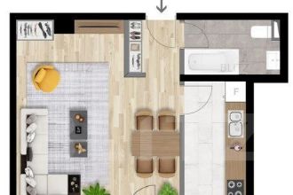 Apartament 1 camera, 37 mp, etaj intermediar, zona Iulius Mall
