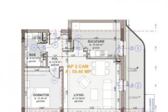 Apartament cu 2 camere semidecomandat, mobilat in Floresti