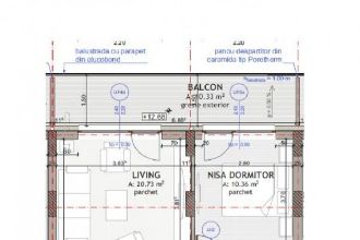 Apartament cu 2 camere semidecomandat, mobilat in Floresti