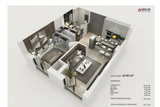 Apartament cu 2 camere semidecomandat in Harmanului